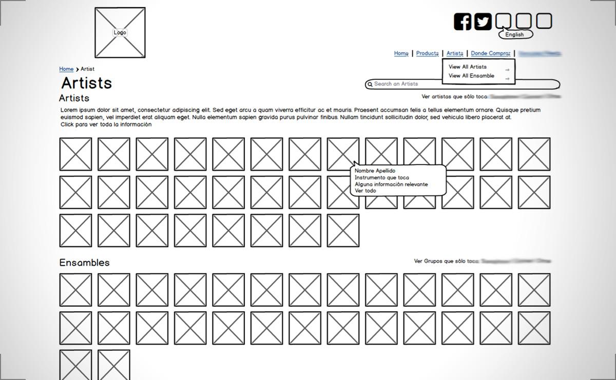 Music Instrument Site UX Design